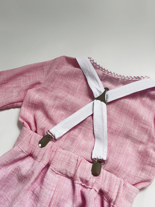 CONJUNTO NIÑO BEBE LINO ROSA