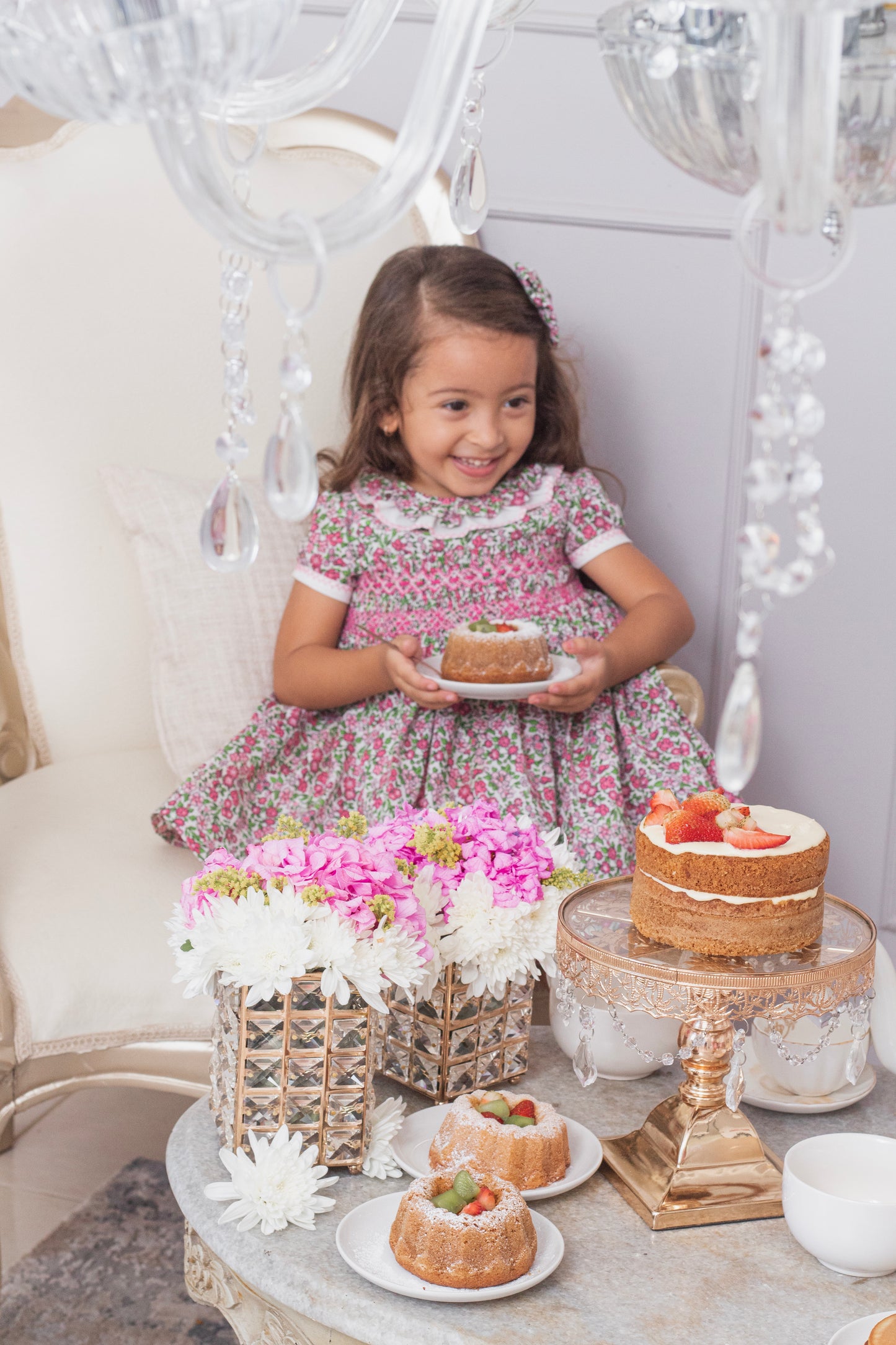 Vestido nido de abeja estampado