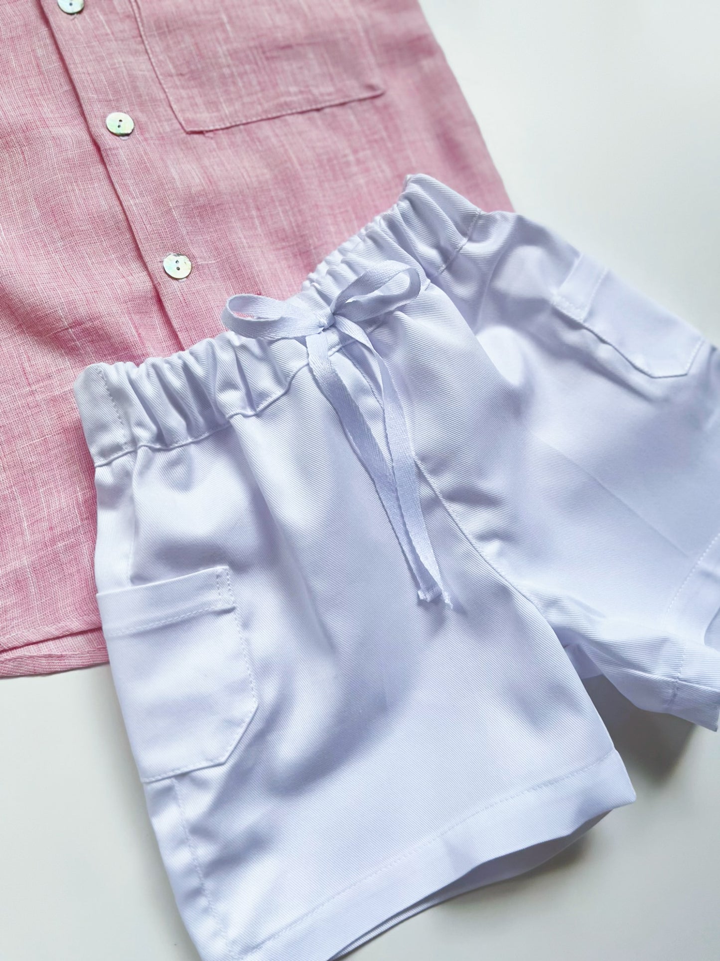 CONJUNTO NIÑO LINO ROSA