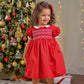VESTIDO SMOCK ROJO NAVIDAD