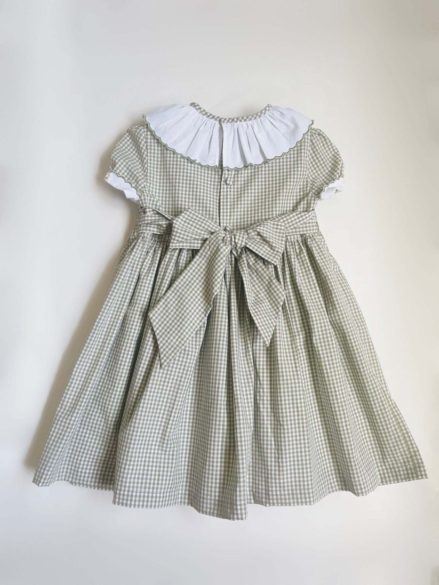 VESTIDO NIDO CUADROS OLIVA