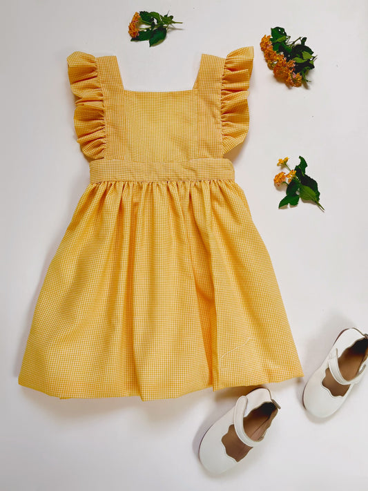 PICHI VESTIDO CUADROS MARGARITAS