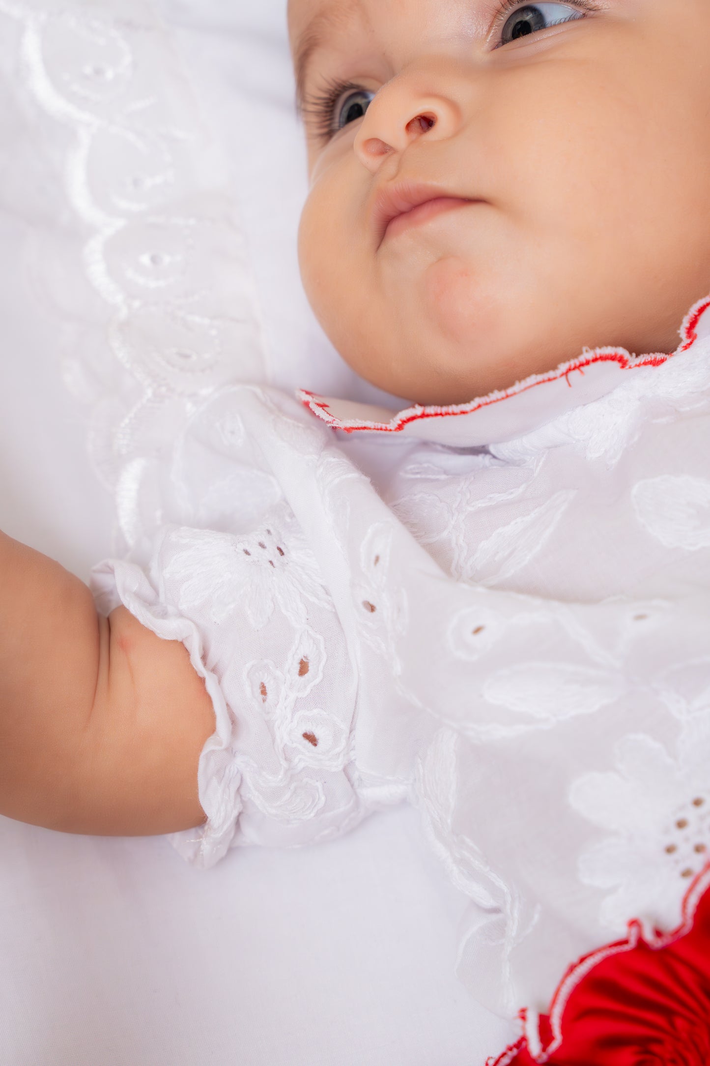 Conjunto cubre pañal rojo