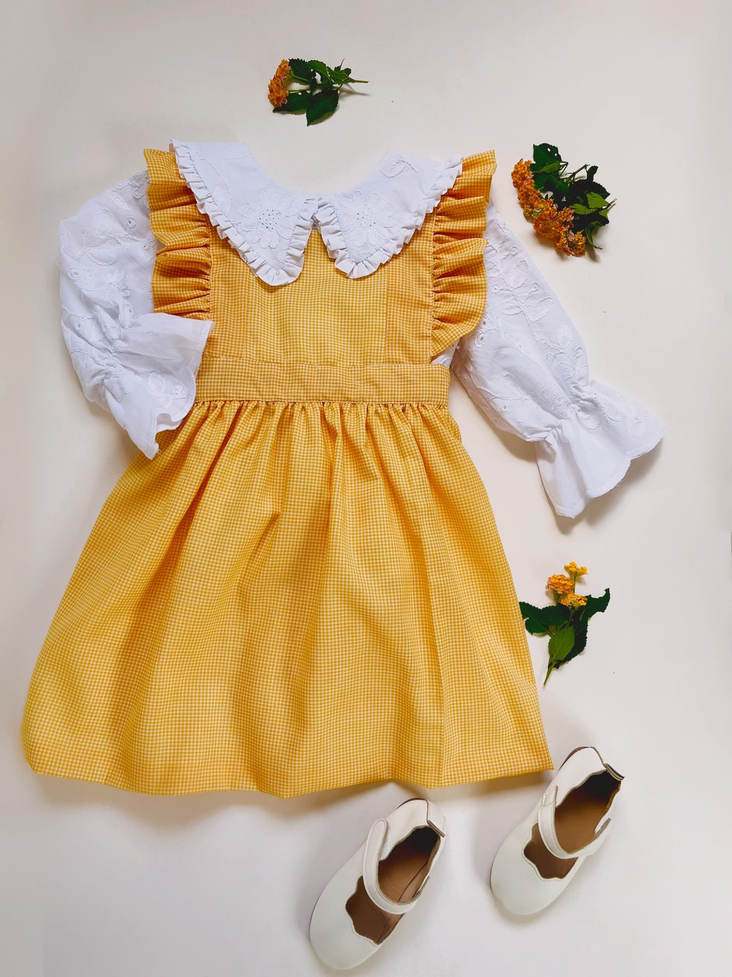 PICHI VESTIDO CUADROS MARGARITAS