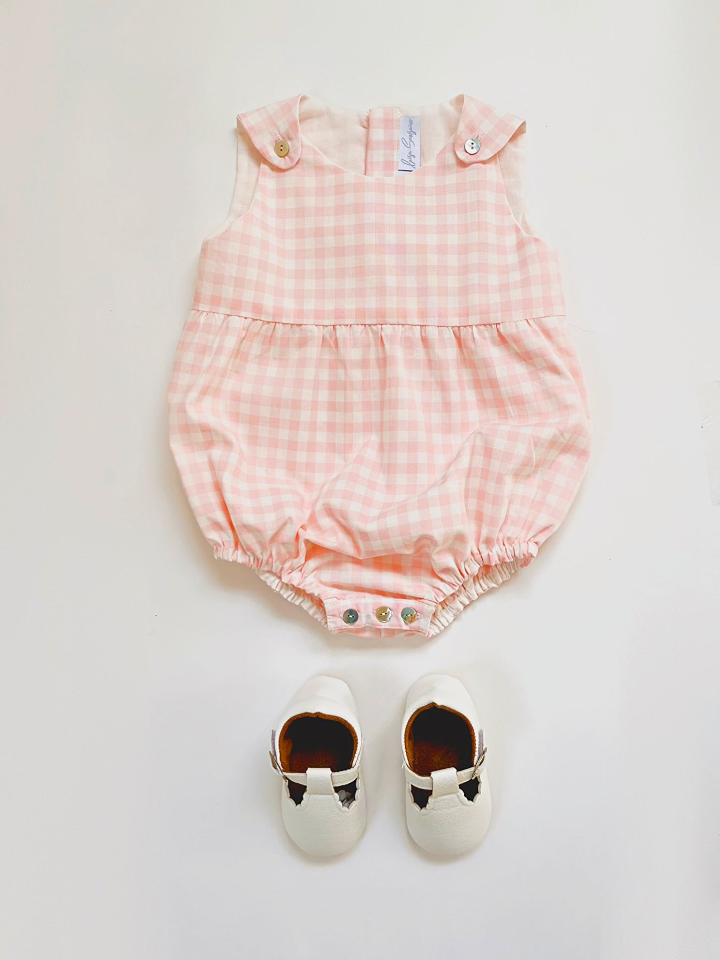 PELELE UNISEX CUADROS ROSAS