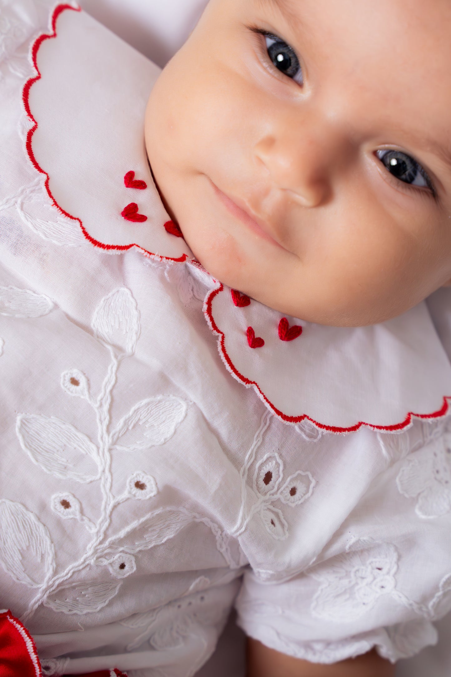 Conjunto cubre pañal rojo