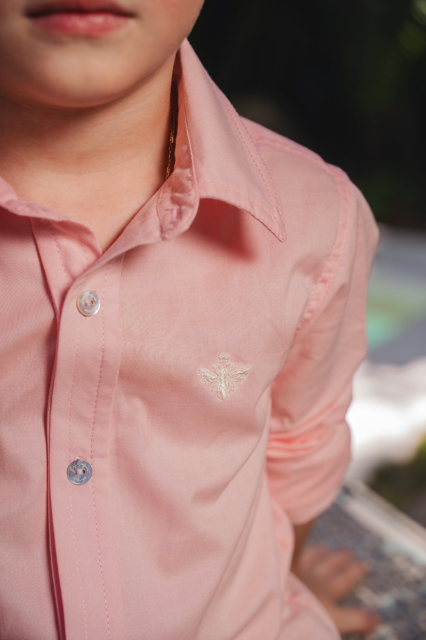 CAMISA CLÀSICA ROSA EMPOLVADO