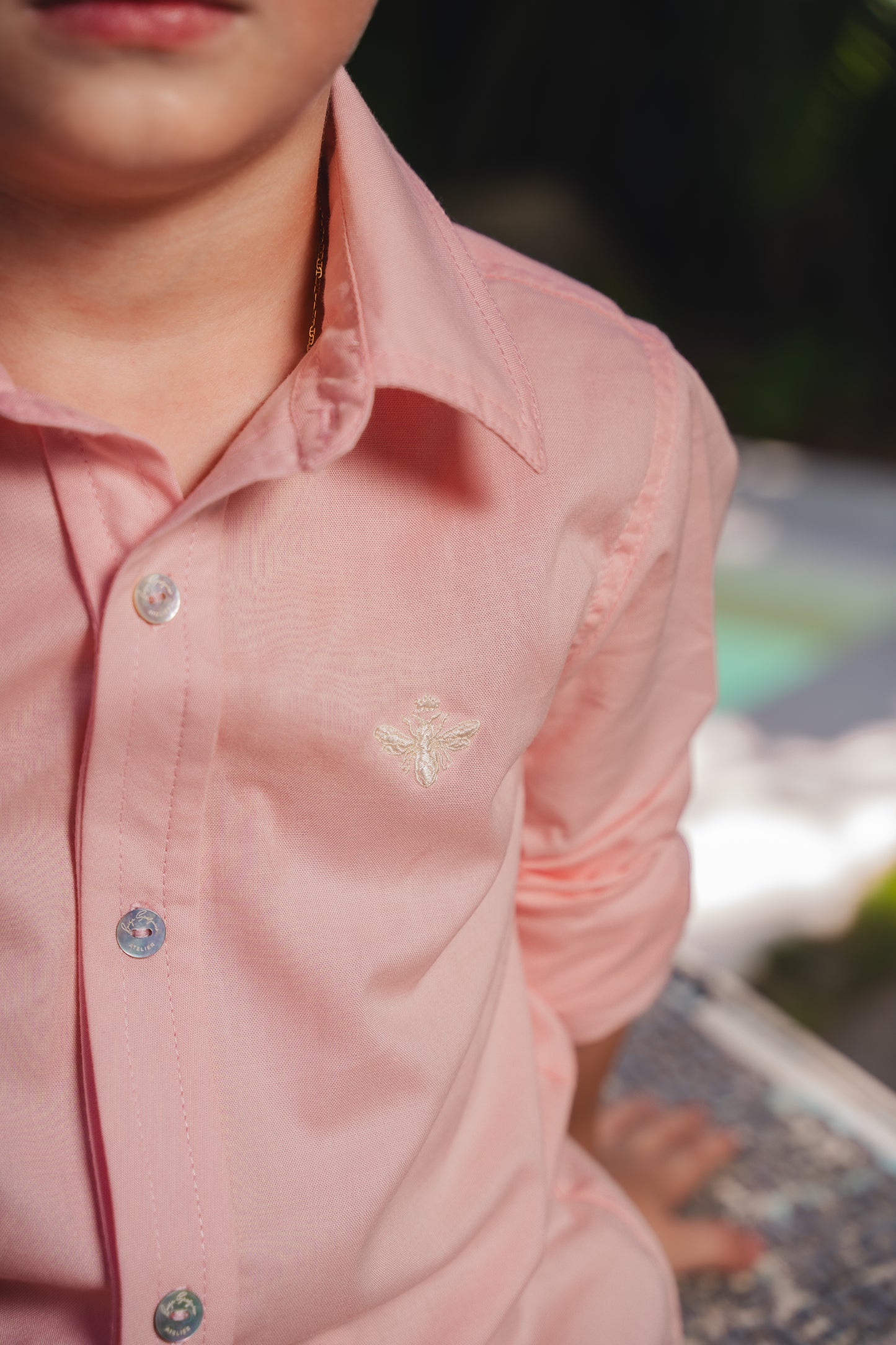 CAMISA CLÀSICA ROSA EMPOLVADO