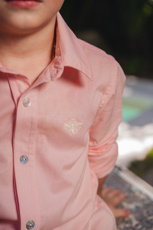 CAMISA CLÀSICA ROSA EMPOLVADO