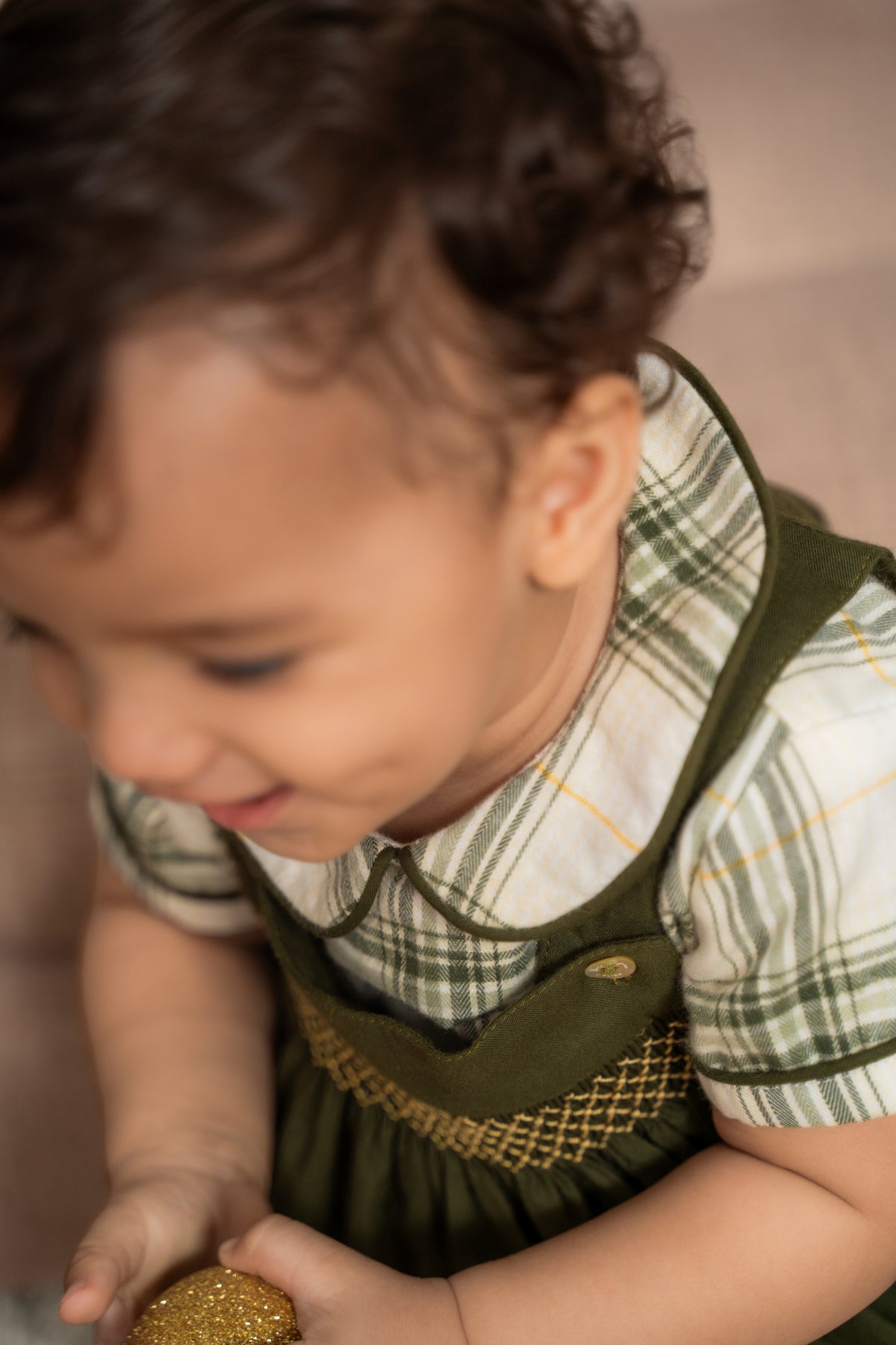 CAMISA BEBÉ TARTÁN PINO