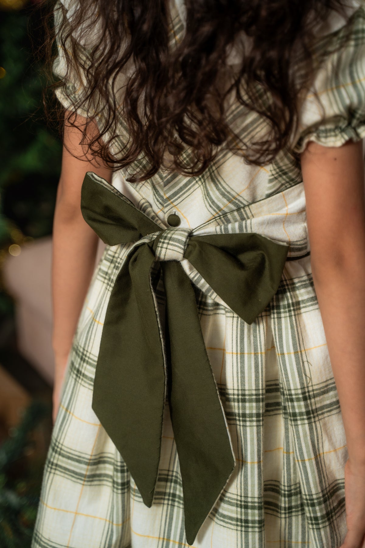 VESTIDO SMOCK TARTÁN PINO