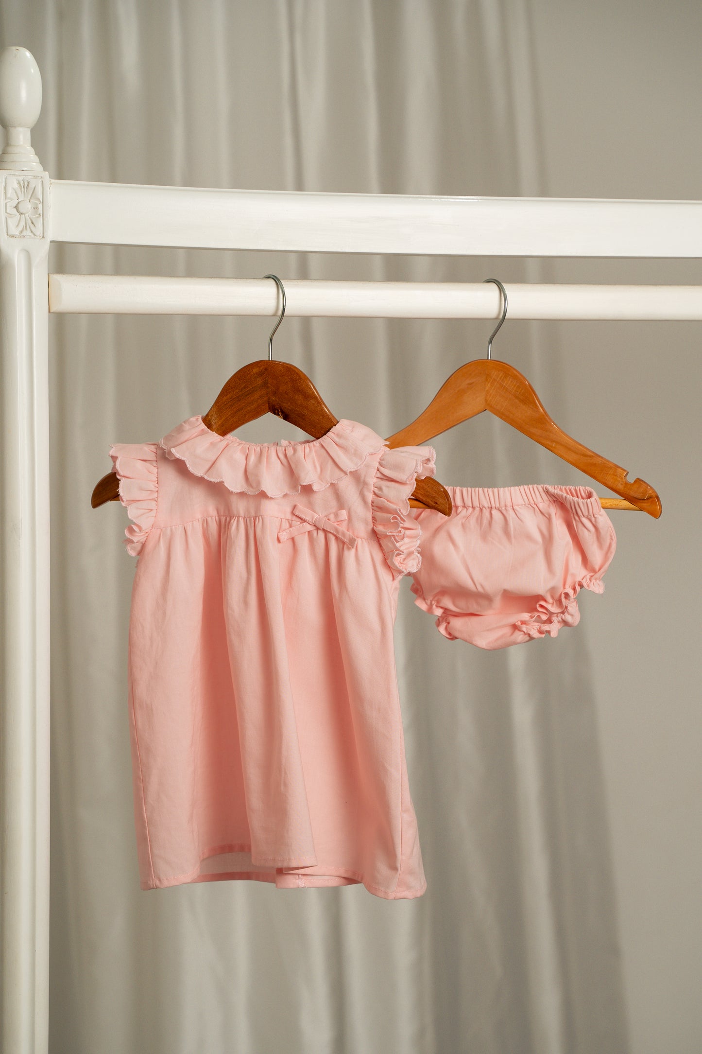 VESTIDO BATA ROSA EMPOLVADO