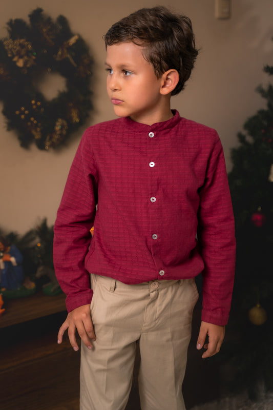 CAMISA MAO BORGOÑA