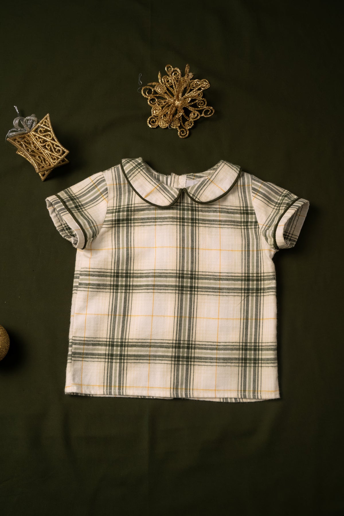 CAMISA BEBÉ TARTÁN PINO