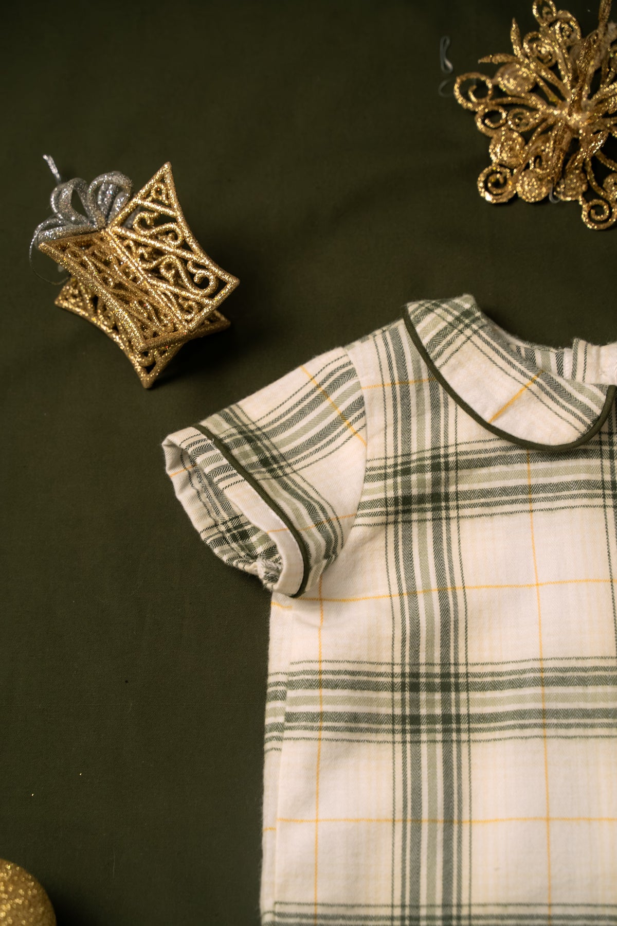 CAMISA BEBÉ TARTÁN PINO