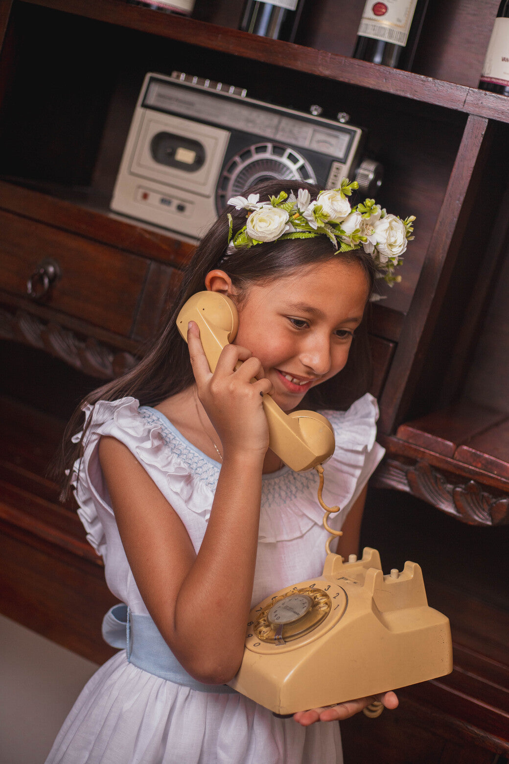 Vestido ceremonia escote v