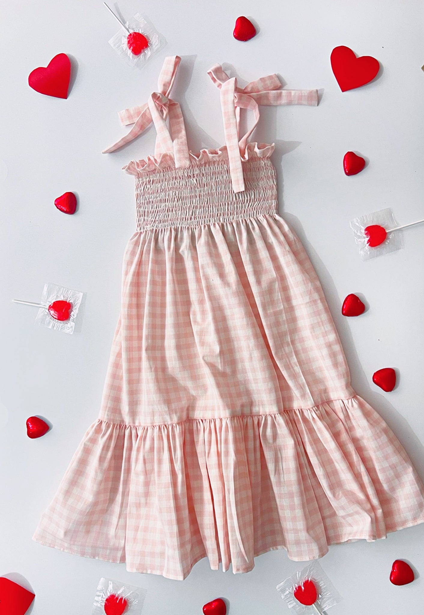 Vestido cuadros rosa