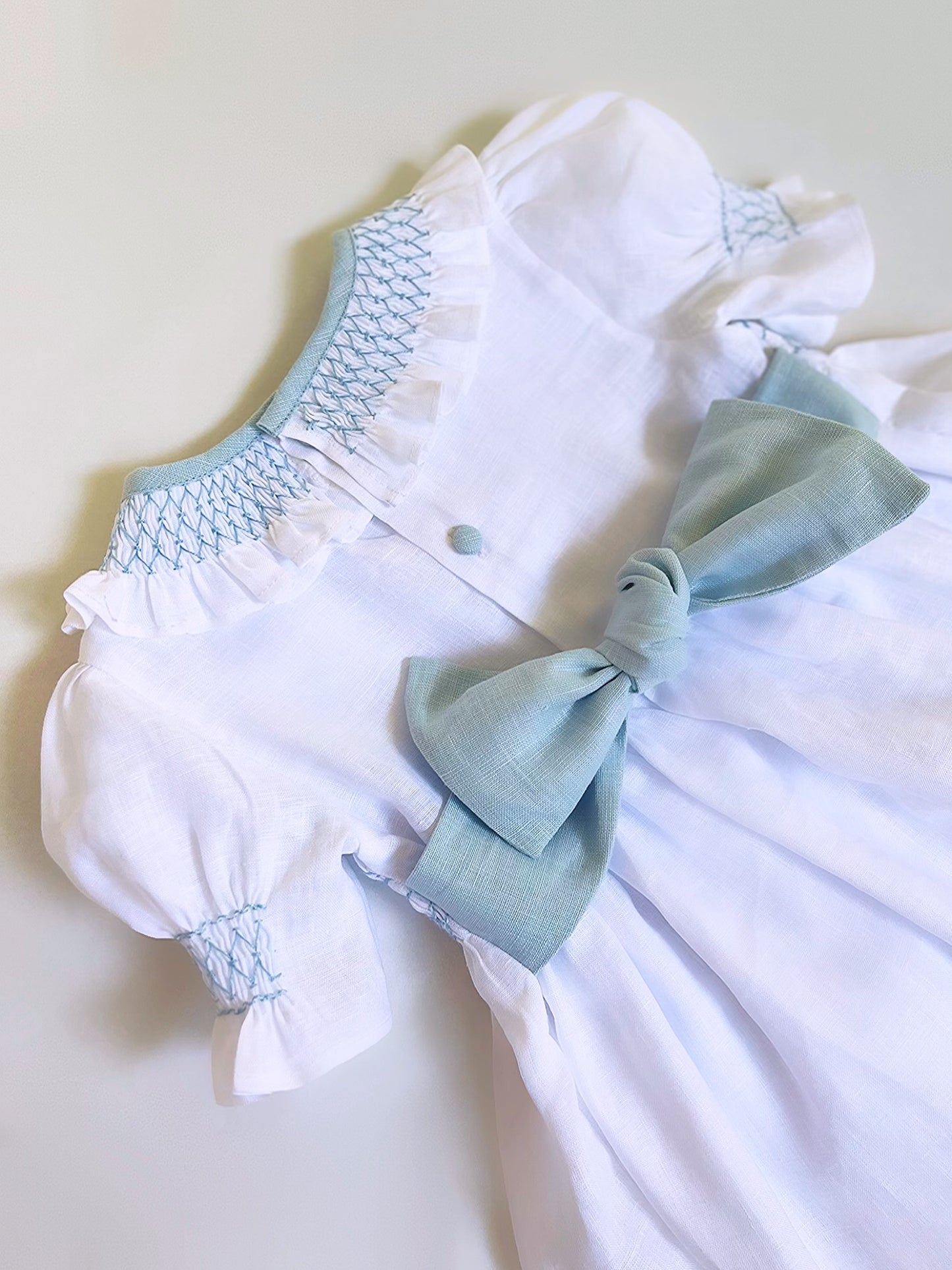 Vestido ceremonia nido de abeja