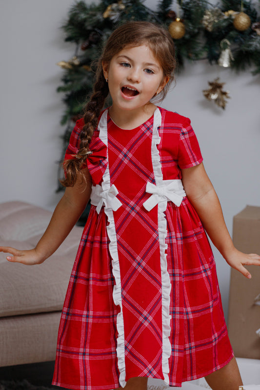 Vestido de cuadros rojos