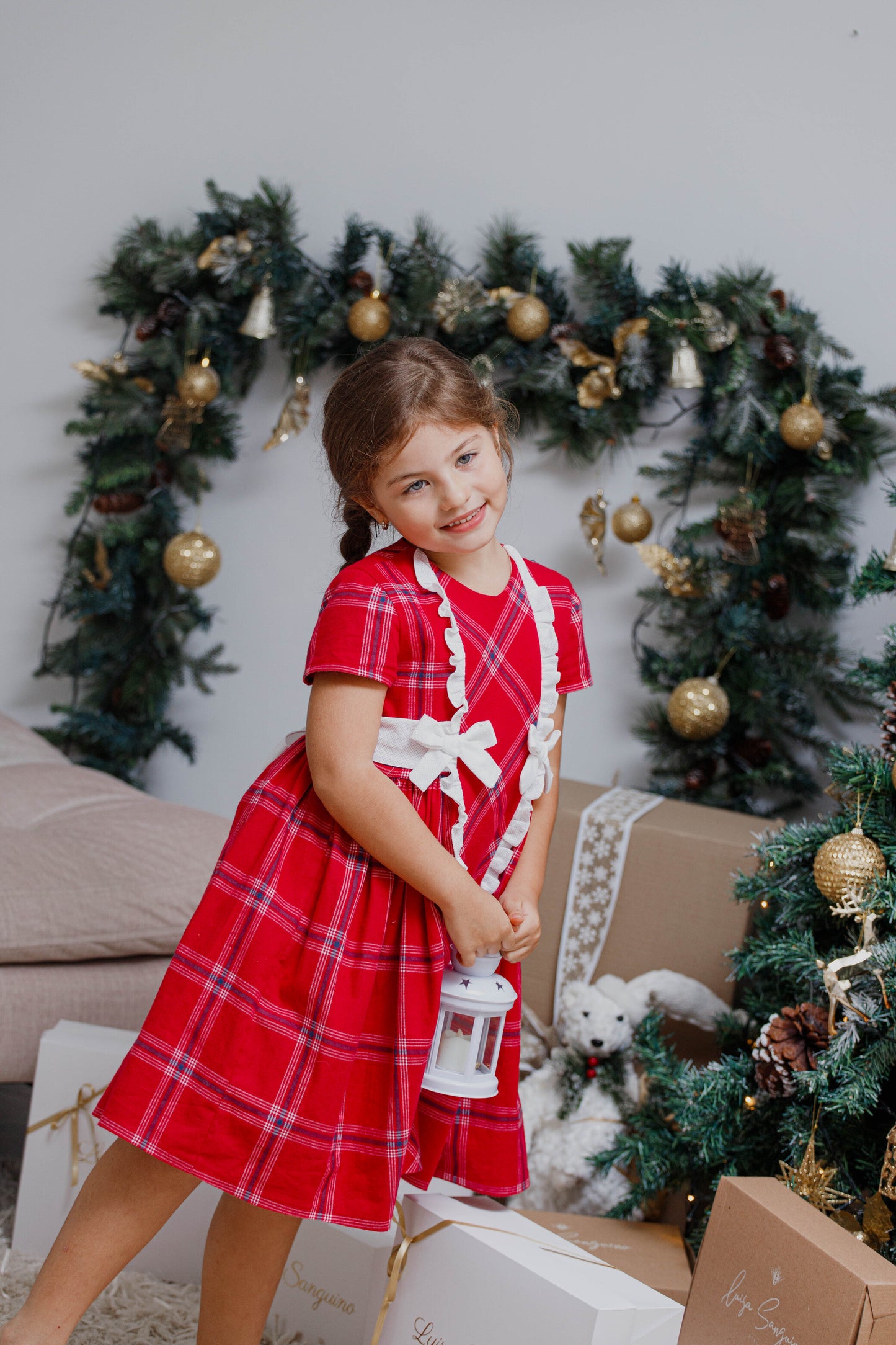 Vestido de cuadros rojos