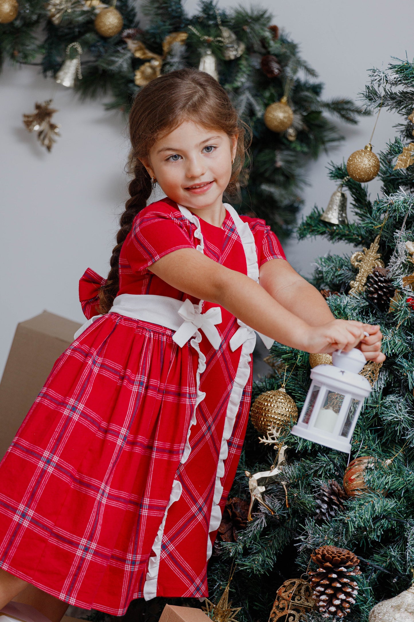 Vestido de cuadros rojos