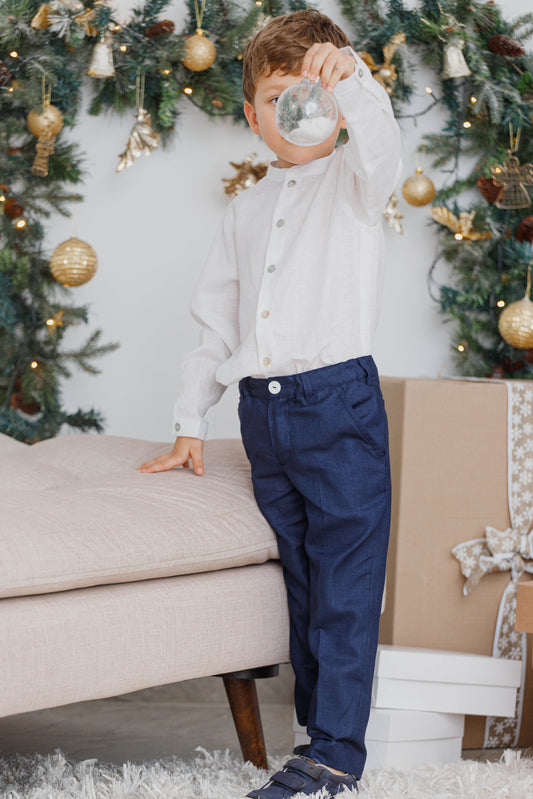 Pantalón largo azul turquí