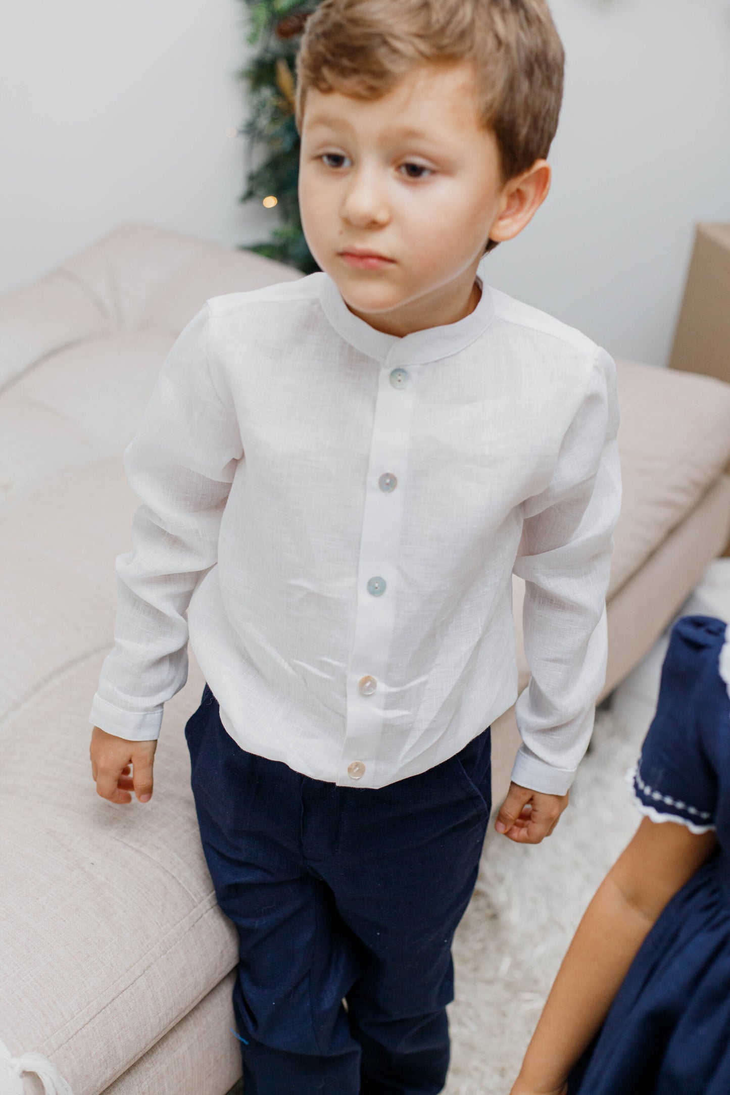 Camisa manga larga lino italiano