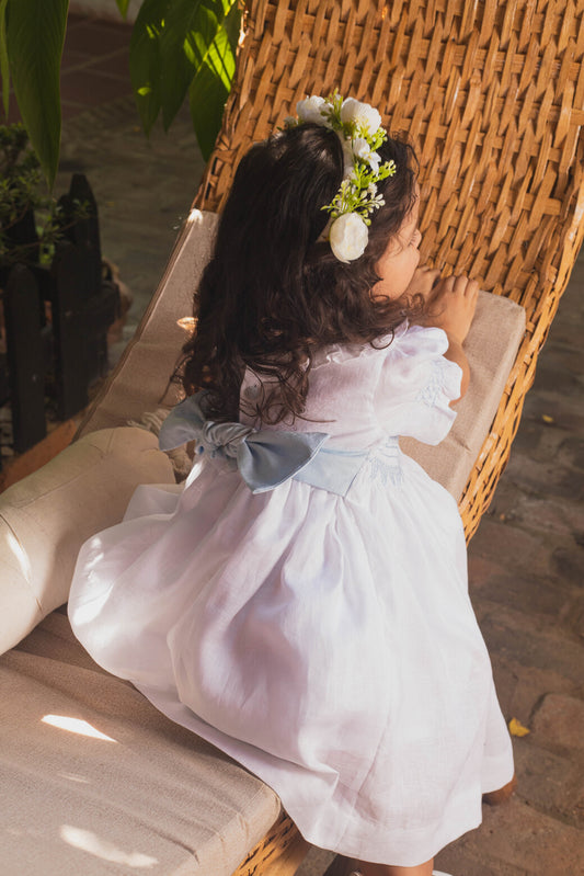 Vestido ceremonia nido de abeja