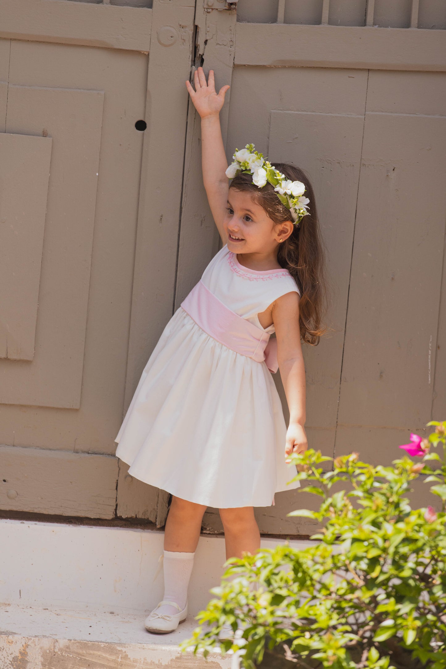 Vestido ceremonia escote en V