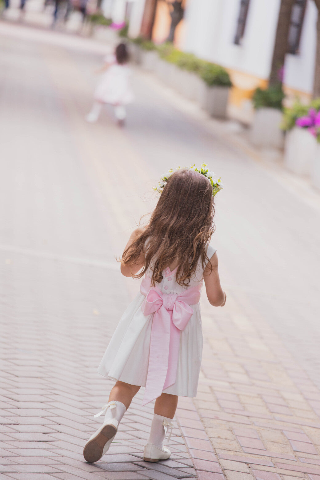 Vestido ceremonia escote en V