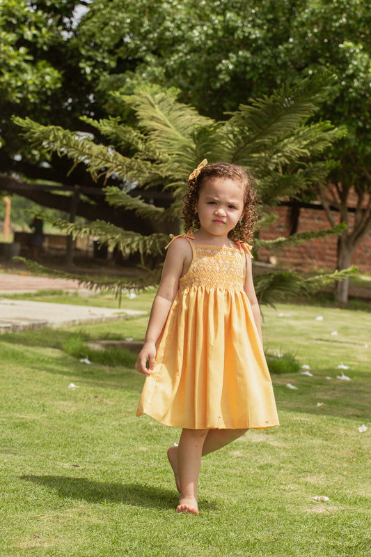 VESTIDO NIDO CUADROS MARGARITAS