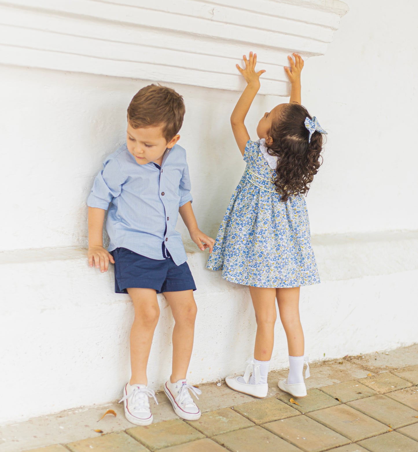 Vestido nido de abeja estampado Angélica