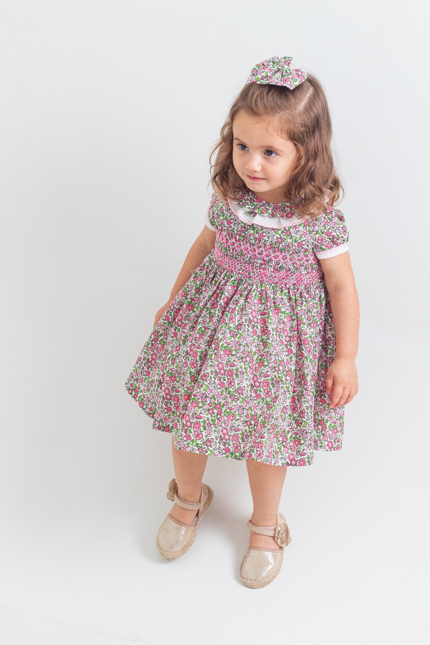 Vestido nido de abeja estampado