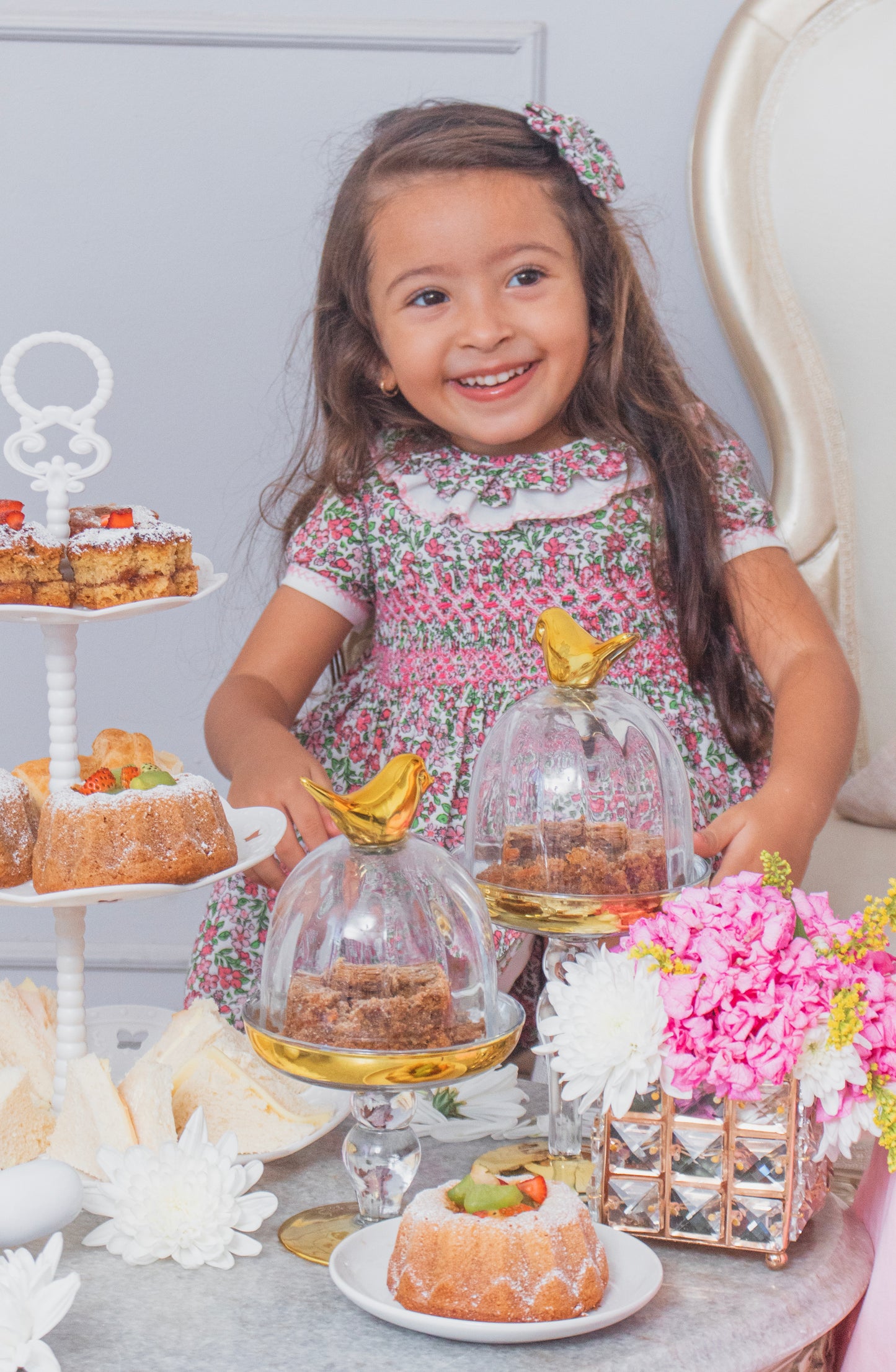 Vestido nido de abeja estampado