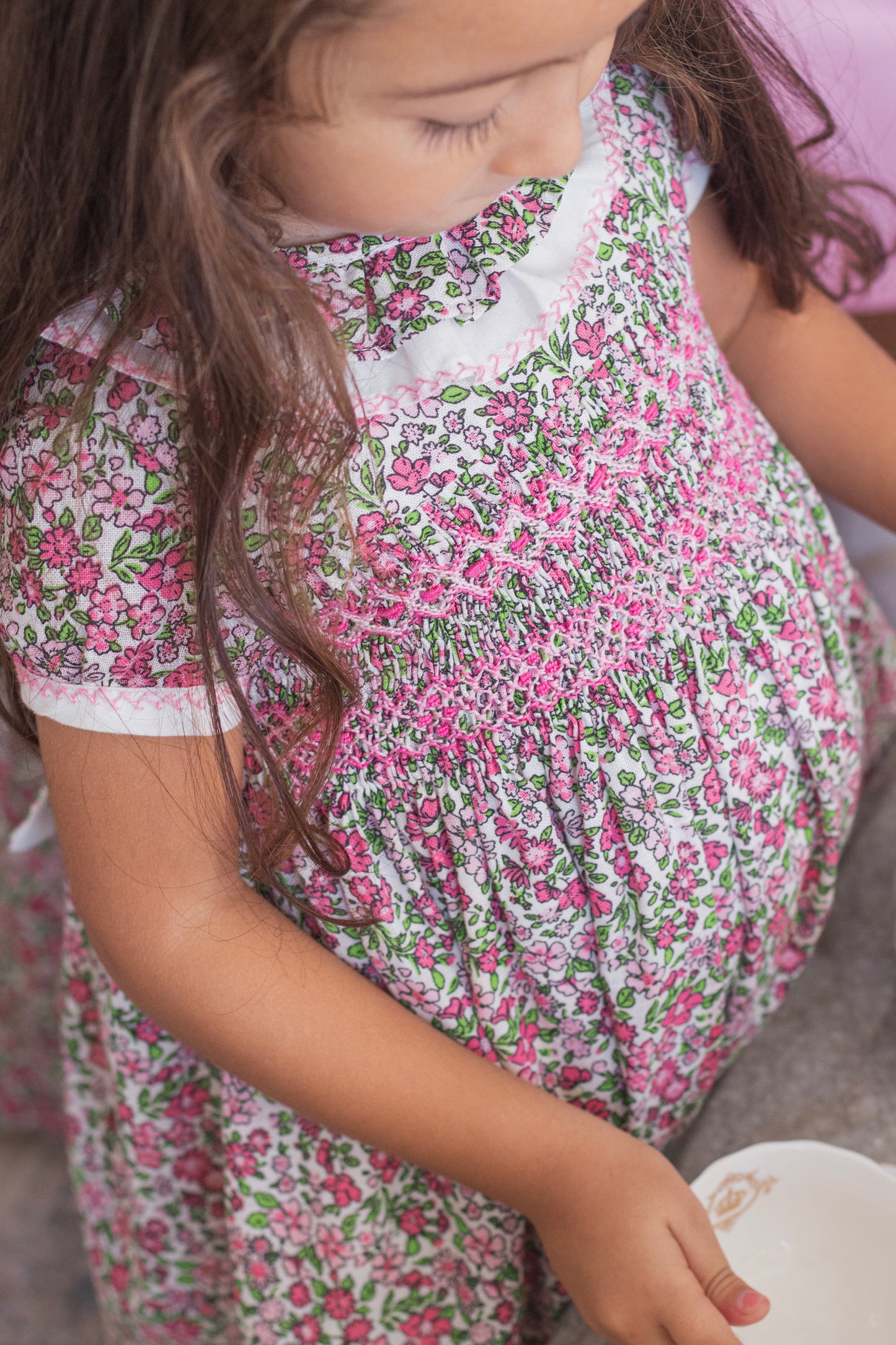 Vestido nido de abeja estampado