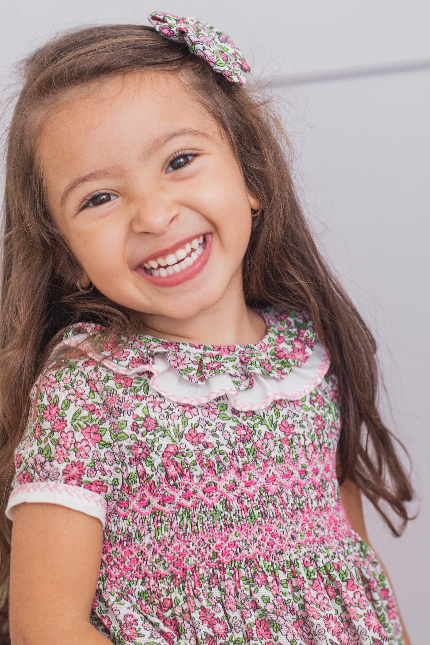 Vestido nido de abeja estampado