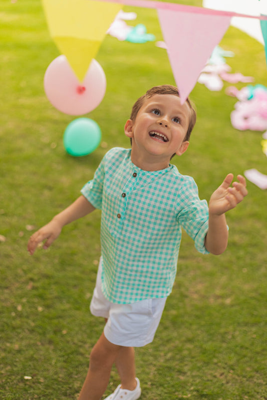 Camisa cuadros Aqua